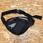  Adidas adidas sport Mini waist bag Mini Zip pocket ×2 center holder bag black × red orange 