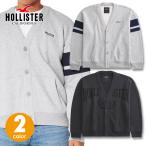 ホリスター メンズ 刺繍ロゴグラフィック スウェットカーディガン トレーナー 裏起毛 リラックスフィット Hollister Logo Graphic Cadigan 2カラー