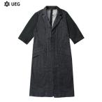 UEG (u-sa-e Jetta ) REVERSIBLE SHORTSLEEVE COAT (BLACK) [ Denim / пальто / двусторонний /. минут рукав /MENS] [ черный ]