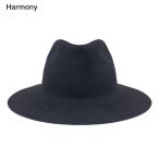 HARMONY (ハーモニー) ARMEN WOOL FELT HAT (BLACK)  [ハット/フェドラ/ワイドブリム/中折れ/UNISEX] [ブラック]