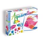 AQUARELLUM JUNIOR アクアレルム 水彩 ぬりえ セット 絵の具セット 子ども 大人 フランス製 塗り絵 （イラスト さかな）