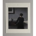 BiblioArt Series ハマスホイ「Interior with Young Woman from Behind」A5版額絵