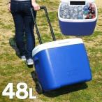 クーラーボックス 大型 釣り 保冷 48L 保冷力 ハードクーラー キャスター付き キャンプ アウトドア 夏 海 運動会 スポーツ 大容量 キャリー 持ち運び CB-G003-BL