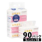 ショッピングティッシュペーパー ティッシュ ティッシュペーパー ボックスティッシュ 箱ティッシュ ティシュペーパー ソフトパックティッシュ ネピア nepia 90パック コンパクト 5P×18個セット