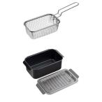 鍋 天ぷら用品 揚げ物 料理 (セット品)ポコフリット IH対応角型揚げ鍋（アミ付）＆ポコフリット 角型揚げざる RB-2700&amp;amp;amp;amp;amp;RG-0561