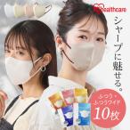 マスク 不織布 立体 アイリスオーヤマ 10枚 立体マスク 不織布マスク おしゃれ 3dマスク バイカラー カラー ファッショナブル RN-FA10 *(メール便)