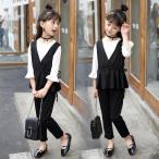ショッピング入学式 スーツ 女の子 子供スーツ 女の子 セットアップ フォーマル 長袖 入学式 パンツスーツ トップス ズボン ベスト 子供服 ジュニア 大人っぽい 卒業式 結婚式 発表会