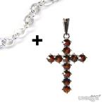 Yahoo! Yahoo!ショッピング(ヤフー ショッピング)【30％OFF】　【ボヘミアン・ガーネット】　ペンダント＋チェーン　（シルバー925使用） ★ BOHEMIAN GARNET - Pendant + Chain - Ag 925 / Rh ★