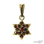 Yahoo! Yahoo!ショッピング(ヤフー ショッピング)【30％OFF】　【ボヘミアン・ガーネット】　星ペンダント　（シルバー925使用　24Kゴールドコーティング） ★ BOHEMIAN GARNET - Pendant - Ag 925 / Au ★