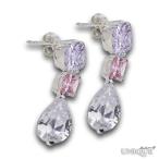 Yahoo! Yahoo!ショッピング(ヤフー ショッピング)PRECIOSA　【プレシオサ】　Cubic Zirconia　ピアス　（シルバー925使用　バイオレット色） ★ Earrings Ag 925 - Violet ★　【20％OFF】
