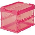 ショッピングトラスコ中山 トラスコ中山(TRUSCO) スケルトンコンテナ 蓋付 スケルコンオリコン 透明レッド 20L TR-SC20-R