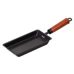 ショッピング鉄玉子 パール金属 玉子焼き器 ブラック 全長38cm 一気に巻けるお弁当用玉子焼 鉄工房 HB-4391