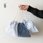 CINQ thank оригинал сумка хлопок хлопок 21.5×26.5 серебристый жевательная резинка проверка бардачок 