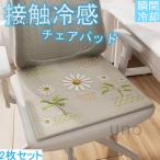 2枚セット 冷感クッション 夏 チェアパッド 冷却マット 座布団 接触冷感 激安 滑り止め 涼しい 夏寝具 ひんやり 抗菌 消臭 車内 熱中症対策 クール 涼感 洗える