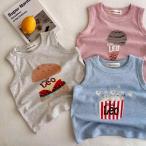  детский майка baby безрукавка футболка весна лето симпатичный для мужчин и женщин сделано в Японии ребристый хлопок 100% ребенок уход за детьми . детский сад обычно надеты часть магазин надеты розовый цветок серый bru