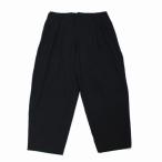 COMME des GARCONS HOMMEP LUS コムデギャルソンオムプリュス 22SS ウールギャバ タック テーパード パンツ M ブラック