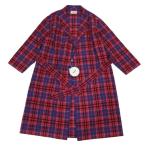 NOWHAW ноу-хау mood gown tartan проверка свободная домашняя одежда пальто 2 красный 