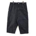 ショッピングGARCONS COMME des GARCONS HOMME コムデギャルソンオム 25SS 綿麻 製品洗い加工 クロップドパンツ L ブラック