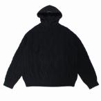 ショッピングシュプリーム Supreme シュプリーム 25AW Cable Hooded Sweater ケーブルフードセーター ニット L ブラック