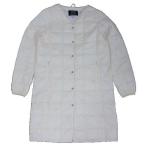 TAION タイオン Vネックボタン ロングインナーダウンジャケット ダウンコート M ホワイト