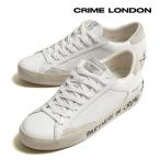 CRIME LONDON クライムロンドン メンズ DISTRESSED スニーカー レザー ローカット 16017pp5 ホワイト 国内正規品