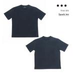 THREE DOTS スリードッツ 2パック Tシャツ 2枚組 半袖 カットソー クルーネック モックネック ホワイト ブラック 国内正規品