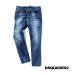 DSQUARED2 ディースクエアード メンズ デニムパンツ SkaterJean テーパード スリム ヴィンテージ加工 s74lb1281 インディゴブルー 国内正規品