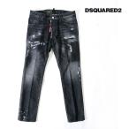 ショッピングディースクエアード DSQUARED2 ディースクエアード メンズ Skater Jean スケーター スリム テーパード デニムパンツ ブラック s74lb1451