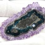 フラワーアメジスト スライス スタラクタイト 原石 ウルグアイ アルティガス産 紫水晶 アメジストクラスター Artigas Uruguay スタラクタイト 鍾乳石