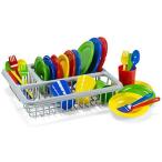 [Kidzlane]Kidzlane Durable Kids Play Dishes Pretend Play Childrens Dish Set