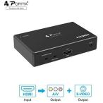 Portta HDMI to ݥå/Sü Ѵ ǥ ʥ Ѵ hdmiϤ3RCA/S-VideoϤѴ ()