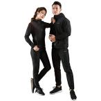 Chamsaler sauna спорт костюм мужской женский диета костюм бег одежда много departure пот горение поддержка ( черный XL)