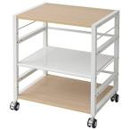 [ гора .] стол боковой Wagon ширина 53× глубина 40× высота 63cm A4 соответствует с роликами . настольный * полки доска высота настройка возможность ( натуральный натуральный )
