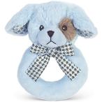 Lil Waggles Plush Blue Dog Ring Rattle by Bearington
