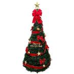 クリスマスツリー 180cm ポップアップツリー LEDライト付き 簡単 組み立てで あっという間に ...