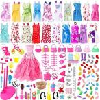 Yahoo! Yahoo!ショッピング(ヤフー ショッピング)Rosi home バービー服 バービードレス ランダム 人形用服 ドール用 洋服 ランダム 191点セット