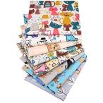 パッチワーク布 8枚セット 綿100% 生地 はぎれ布 可愛い 猫シリーズ プリント生地 手芸用布 裁縫材料 ハンドメイド 手作り (8枚セット)