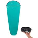 Naturehike 高い弾性 インナーシーツ 寝袋ライナー トラベルシーツ インナーシュラフ シーツ寝袋 スリーピングバッグ 超軽量 (緑)