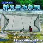 魚網 折り畳み 漁具 魚捕り 罠 魚 漁 仕掛け ネット 網かご 捕獲 アミ もんどり 餌 沈め釣り