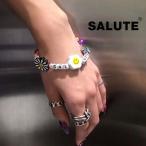 Yahoo! Yahoo!ショッピング(ヤフー ショッピング)SALUTE サルーテ FLOWER ANARCHY BRACELET ブレスレット アクセサリー ユニセックス メンズ レディース カラフル フラワー HIPHOP フラワー スマイリー