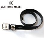 JAM HOME MADE ジャムホームメイド POST プレーンスタッズベルト -DOUBLE- 本革 ベルト レザー ブラック メンズ