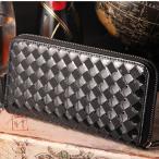 エナメル編みこみメッシュ長財布