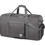 WANDF 折り畳みボストンバッグ トラベルバッグ 20L 40L 60L 80L 100L 120L大容量 防水ナイロン 斜め掛け トートバッグ (100リットル, グレー 100リットル)