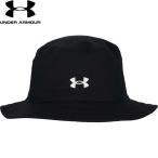 ◆◆◎メール便発送 ＜アンダーアーマー＞ UNDER ARMOUR UA DRIVE BUCKET HAT UAドライブ バケットハット(ゴルフ/レディース) 6001613 (Black/White(001))