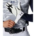 *** почтовая доставка отправка < Under Armor > UNDER ARMOUR UA нижний перчатка ( левый рука * с одной стороны для )( бейсбол & софтбол / мужской ) 6014435 (White/Black(100))