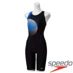 ◆◆□送料無料 メール便発送 ＜スピード＞ Speedo ジャパンドットニースキン(レディース／フィットネス水着／オールインワン) SFW12006 (KB：ブラック×ブルー)