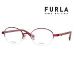 FURLA フルラ 眼鏡 伊達メガネ VFU964J 08F5 49 オーバル ナイロール チタン ジャパンモデル レディース