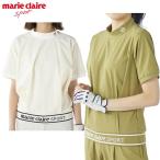 春夏モデル marie claire sport マリクレールスポーツ ストレッチナイロンレディス半袖プルオーバー 715-656 (715656)  ゴルフウェア 撥水加工 8WAYストレッチ