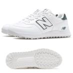 ニューバランスゴルフ UG574C4 スパイクレスシューズ カラー:WHITE with MEDUSA GREEN and GREY MATTER ウィズ2E new balance Golf 574 v4 ユニセックスモデル