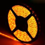 LEDテープライト 24v 5m 防水 黄色オレンジ色 smd5050 高輝度SMD ベース白 切断可能両面テープ加工